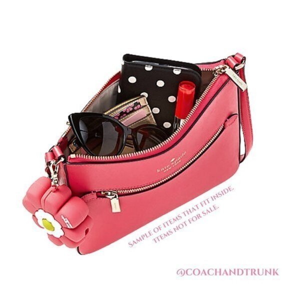 KATE SPADE Saffiano Leather Sadie North South Crossbody Bikini Pink NWT - Picture 4 of 9